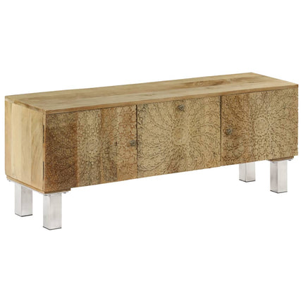 Meuble Tv Bois De Manguier Massif 118X30X45 Cm