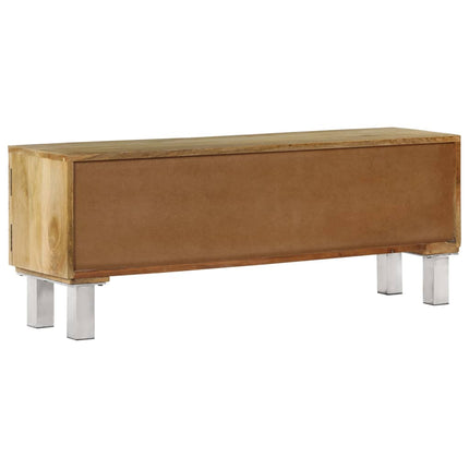 Meuble Tv Bois De Manguier Massif 118X30X45 Cm