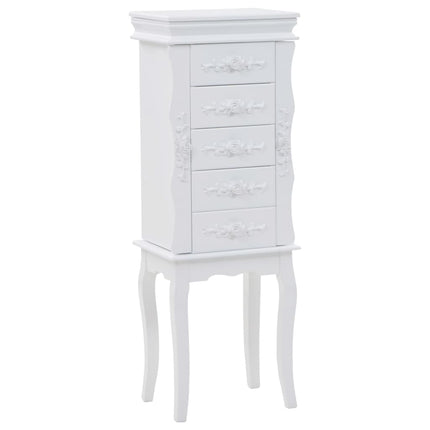 Armoire À Bijoux Sur Pieds Blanc