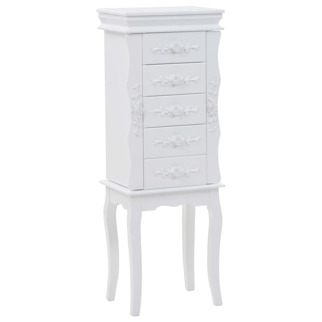 Armoire À Bijoux Sur Pieds Blanc