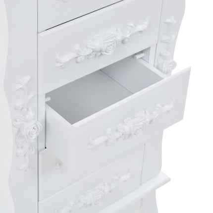 Armoire À Bijoux Sur Pieds Blanc