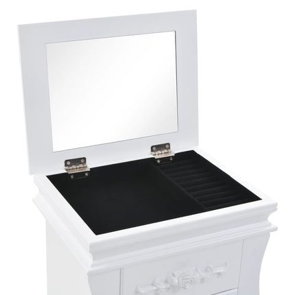 Armoire À Bijoux Sur Pieds Blanc