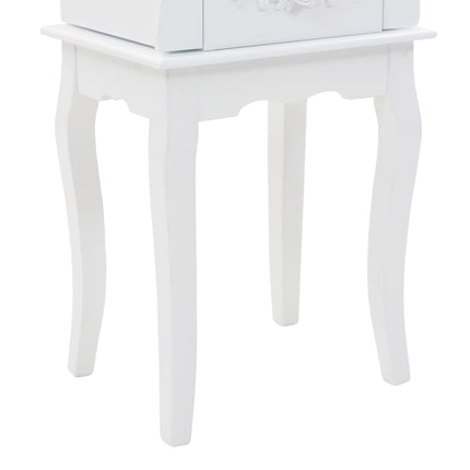 Armoire À Bijoux Sur Pieds Blanc