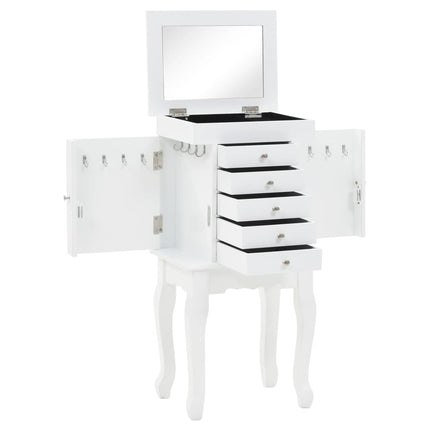 Armoire À Bijoux Sur Pieds Blanc