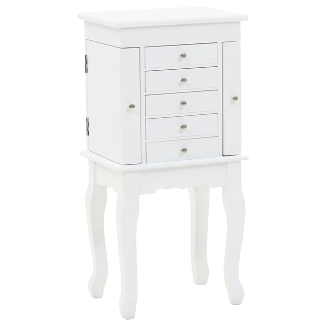 Armoire À Bijoux Sur Pieds Blanc