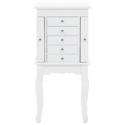 Armoire À Bijoux Sur Pieds Blanc