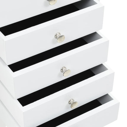 Armoire À Bijoux Sur Pieds Blanc