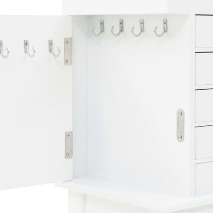 Armoire À Bijoux Sur Pieds Blanc