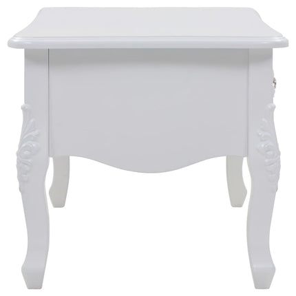 Table Basse 100X50X46 Cm Blanc