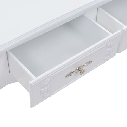 Table Basse 100X50X46 Cm Blanc