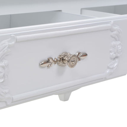 Table Basse 100X50X46 Cm Blanc