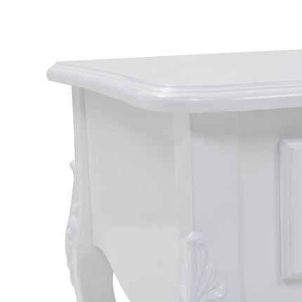 Table Basse 100X50X46 Cm Blanc