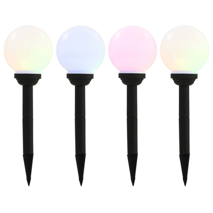 Lampes Solaires Sphériques Led De Jardin 8 Pcs 15 Cm Rvb