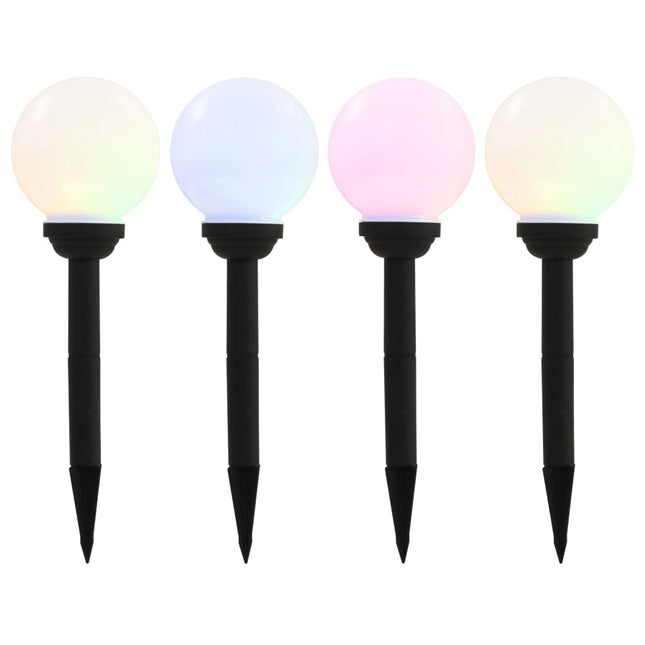 Lampes Solaires Sphériques Led De Jardin 8 Pcs 15 Cm Rvb