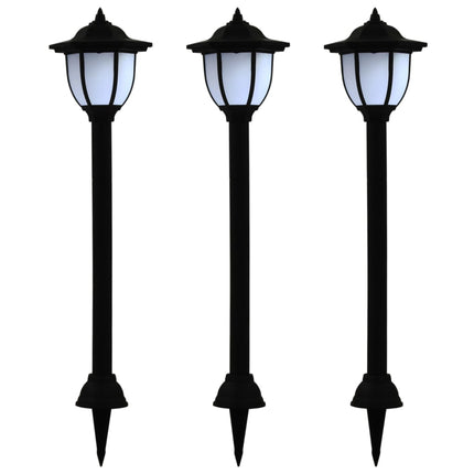 Lampes Solaires À Led D'extérieur 6 Pcs Noir