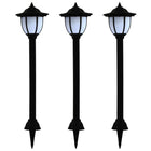 Lampes Solaires À Led D'extérieur 6 Pcs Noir