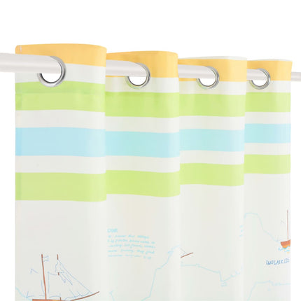 Rideau Occultant Imprimé Enfants 2 Pcs 140X240 Cm Voyager Monde