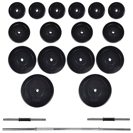 Support D'haltères Avec Jeu D'haltères Et De Poids 60,5 Kg