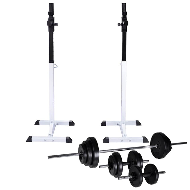 Support D'haltères Avec Jeu D'haltères Et De Poids 30,5 Kg