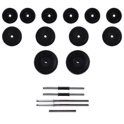 Support D'haltères Avec Jeu D'haltères Et De Poids 30,5 Kg