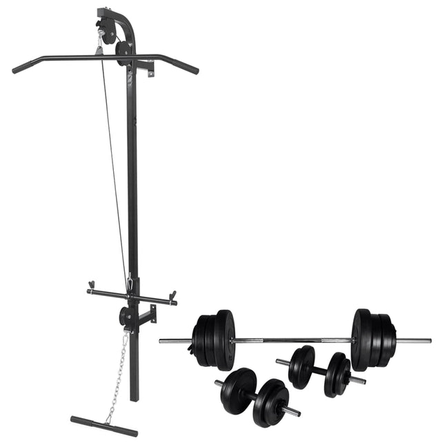 Tour De Musculation Murale Avec Jeu D'haltères Et Poids 60,5 Kg