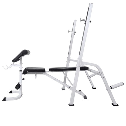Banc D'entraînement Et Support De Poids Jeu D'haltères 60,5 Kg