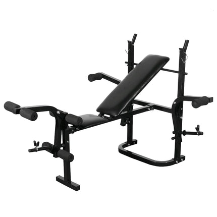 Banc D'entraînement Avec Support De Poids Jeu D'haltères 60,5Kg