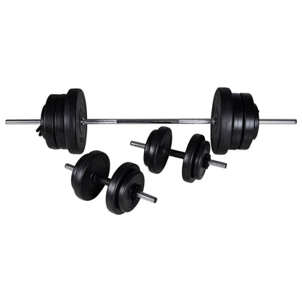 Banc D'entraînement Avec Support De Poids Jeu D'haltères 60,5Kg