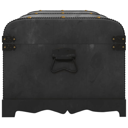 Coffre De Rangement Bois Noir 90 X 51 X 42 Cm