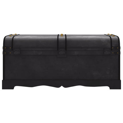 Coffre De Rangement Bois Noir 90 X 51 X 42 Cm