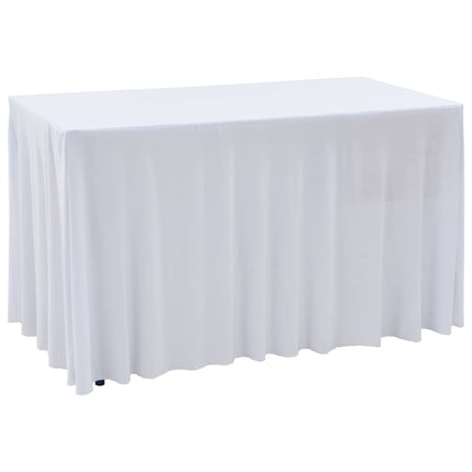 Nappes Élastiques De Table Avec Jupon 2 Pcs