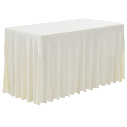 Nappes Élastiques De Table Avec Jupon 2 Pcs