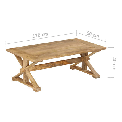 Table Basse 110X60X40 Cm Bois De Manguier Massif