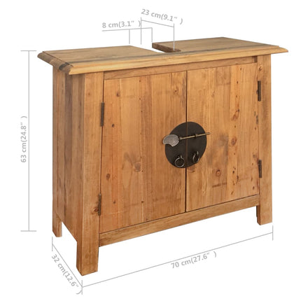 Ensemble De Salle De Bains 5 Pcs Pinède Solide