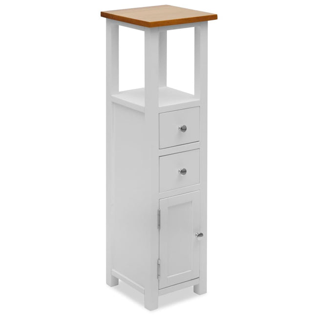 Commode Haute 26 X 26 X 94 Cm Bois De Chêne Massif