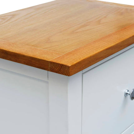 Commode Haute 45X32X115 Cm Bois De Chêne Massif