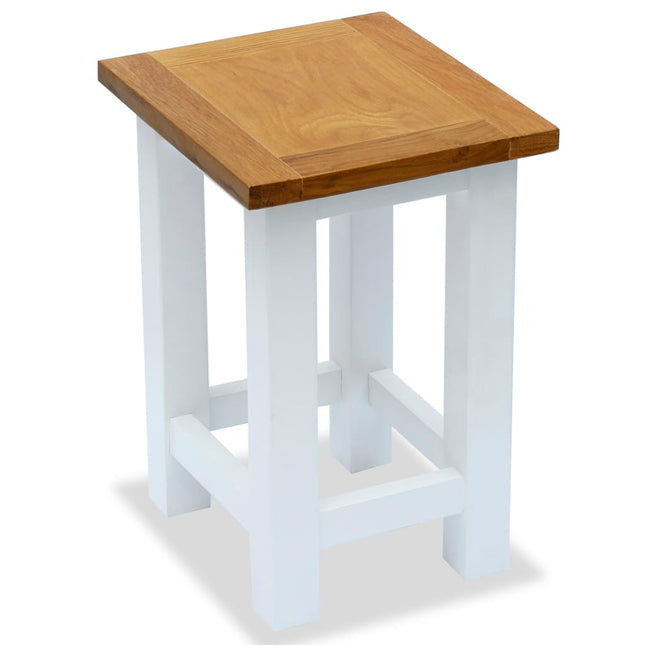 Table D'appoint 27 X 24 X 37 Cm Bois De Chêne Massif