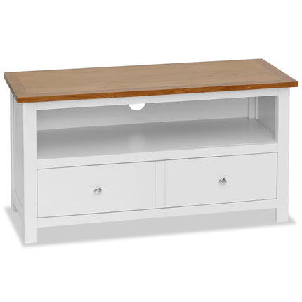 Meuble Tv 90X35X48 Cm Bois De Chêne Massif