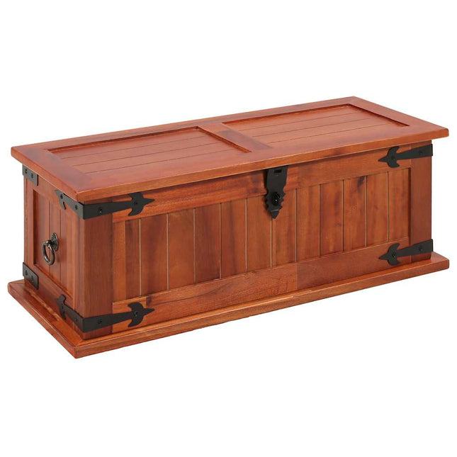 Coffre De Rangement Bois D'acacia Solide