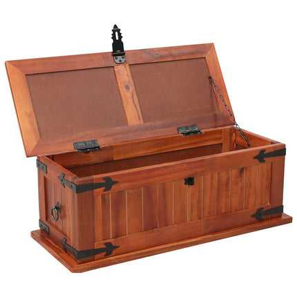 Coffre De Rangement Bois D'acacia Solide