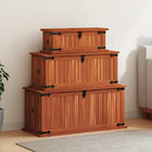 Coffre De Rangement Bois D'acacia Solide