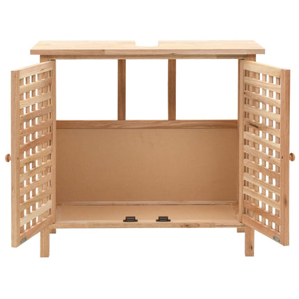 Armoire Pour Lavabo Bois De Noyer Massif 66X29X61 Cm