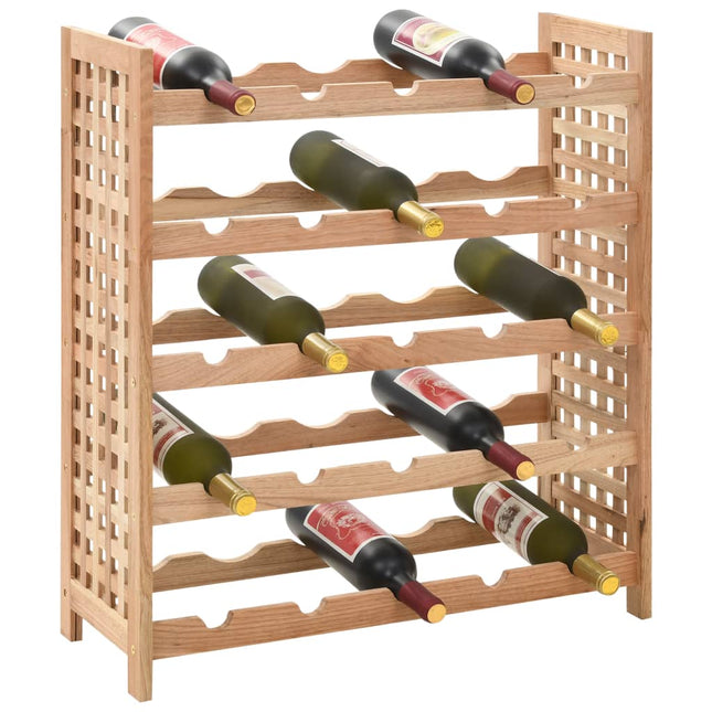 Casier À Bouteilles Pour 25 Bouteilles Bois De Noyer 63X25X73Cm