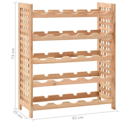 Casier À Bouteilles Pour 25 Bouteilles Bois De Noyer 63X25X73Cm