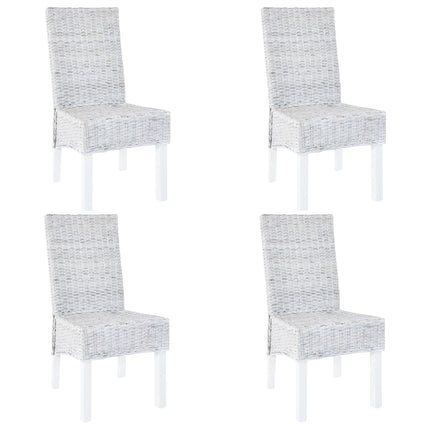 Chaises À Manger Lot De 2 Rotin Kubu Et Bois D'acajou