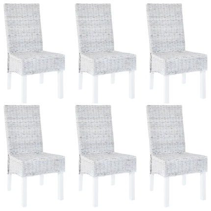Chaises À Manger Lot De 2 Rotin Kubu Et Bois D'acajou