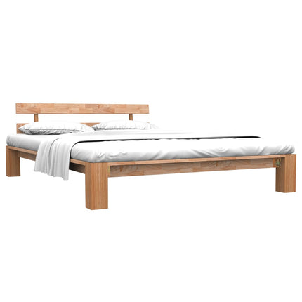 Cadre De Lit Sans Matelas Bois De Chêne Massif