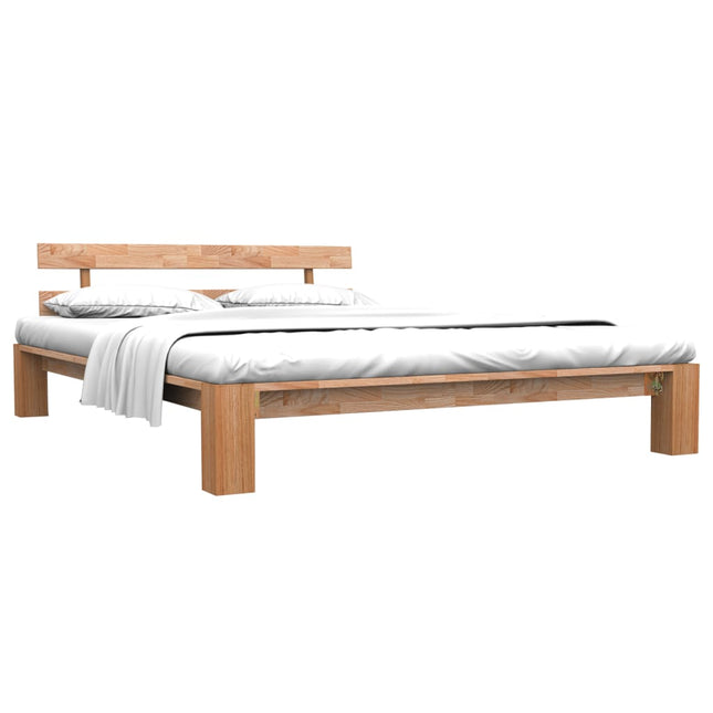 Cadre De Lit Sans Matelas Bois De Chêne Massif