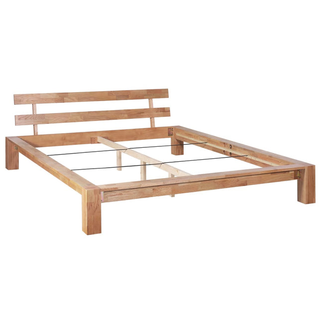 Cadre De Lit Sans Matelas Bois De Chêne Massif