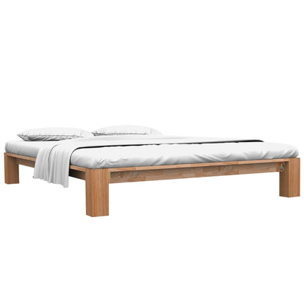 Cadre De Lit Sans Matelas Bois De Chêne Massif